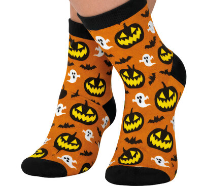 Detské ponožky s motívom tekvice a ducha