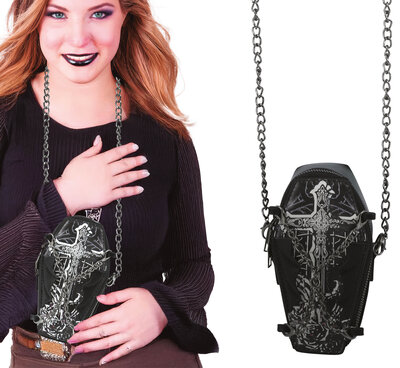 Kabelka v tvare rakvy, 17 x 10 cm