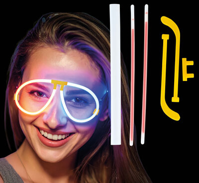 Neónové svietiace okuliare