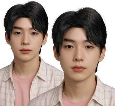 Pánska parochňa K-Pop, čierna