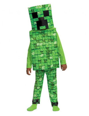 Chlapčenský zelený kostým Minecraft