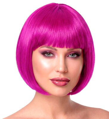 Dámska magenta parochňa, bob účes