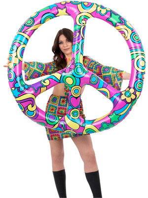 Nafukovací hippie symbol mieru, 110 cm