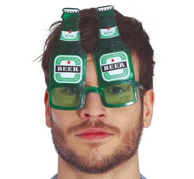 Zelené poháre Fľaša na pivo