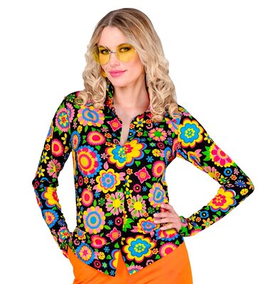 Dámska hippie košeľa s kvetinovým vzorom v štýle 60. rokov