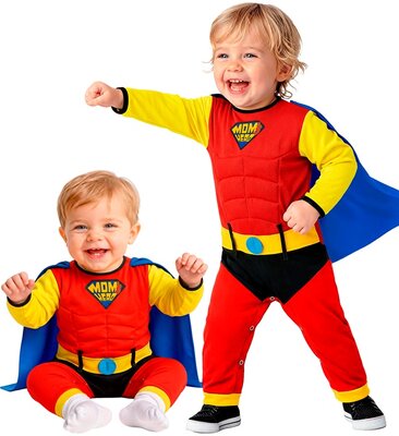 Detský červený kostým „Super dieťa“