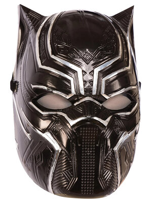 Pánska polomaska Black Panther, metalická